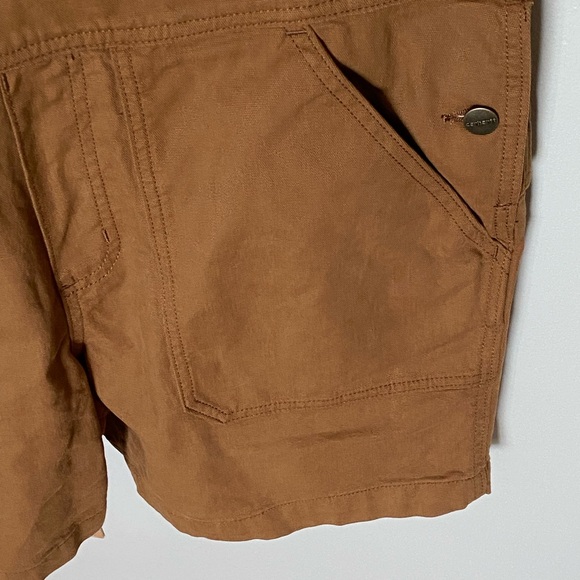 Carhartt Brown Overall Shorts size Medium (8-10) - Picture 5 of 8
